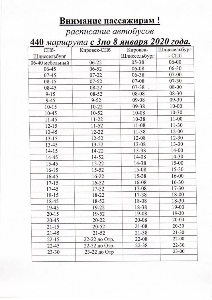 Расписание отрадное белорусский. Расписание автобусов 440 Кировск Рыбацкое 2021. Расписание автобусов 440 Кировск. 440 Автобус расписание Кировск Шлиссельбург. Расписание 440 автобуса от Шлиссельбурга.