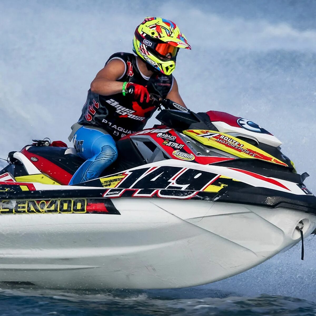 Sea racing. Гонщик на водном мотоцикле. Аквабайк. Jet Ski Racing. Фристайл на аквабайках.