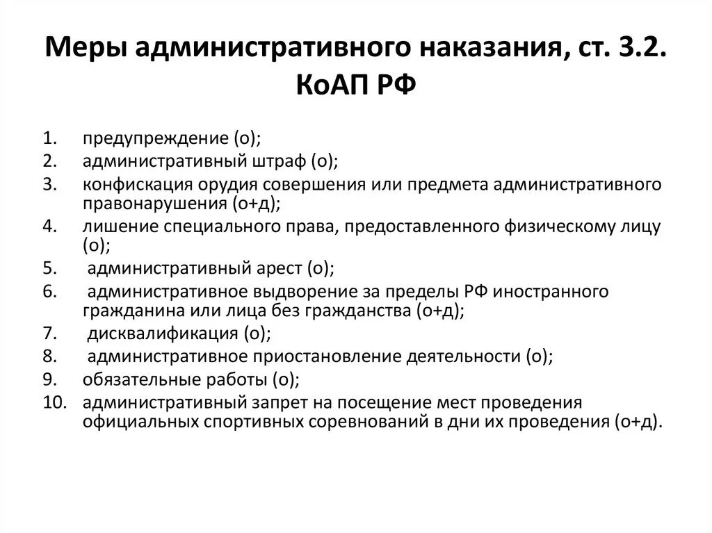 Наказание за административное правонарушение коап. Меры административного наказания КОАП РФ таблица. Административные наказания установленные кодексом РФ. Меры административного наказания примеры.