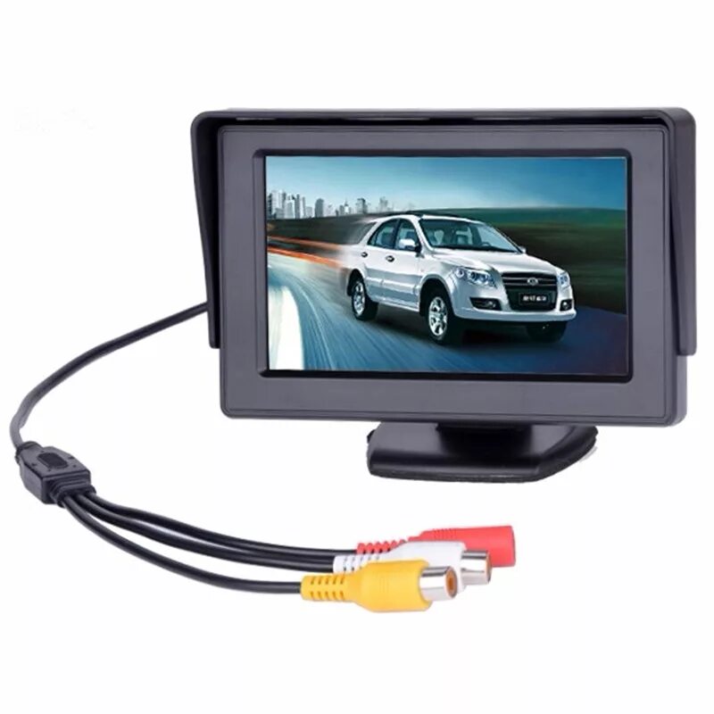 Купить автомобильный монитор. Монитор 4.3 дюйма CARPRIME. Монитор 4" TFT LCD. TFT LCD Color Monitor 4.3 с камерой.