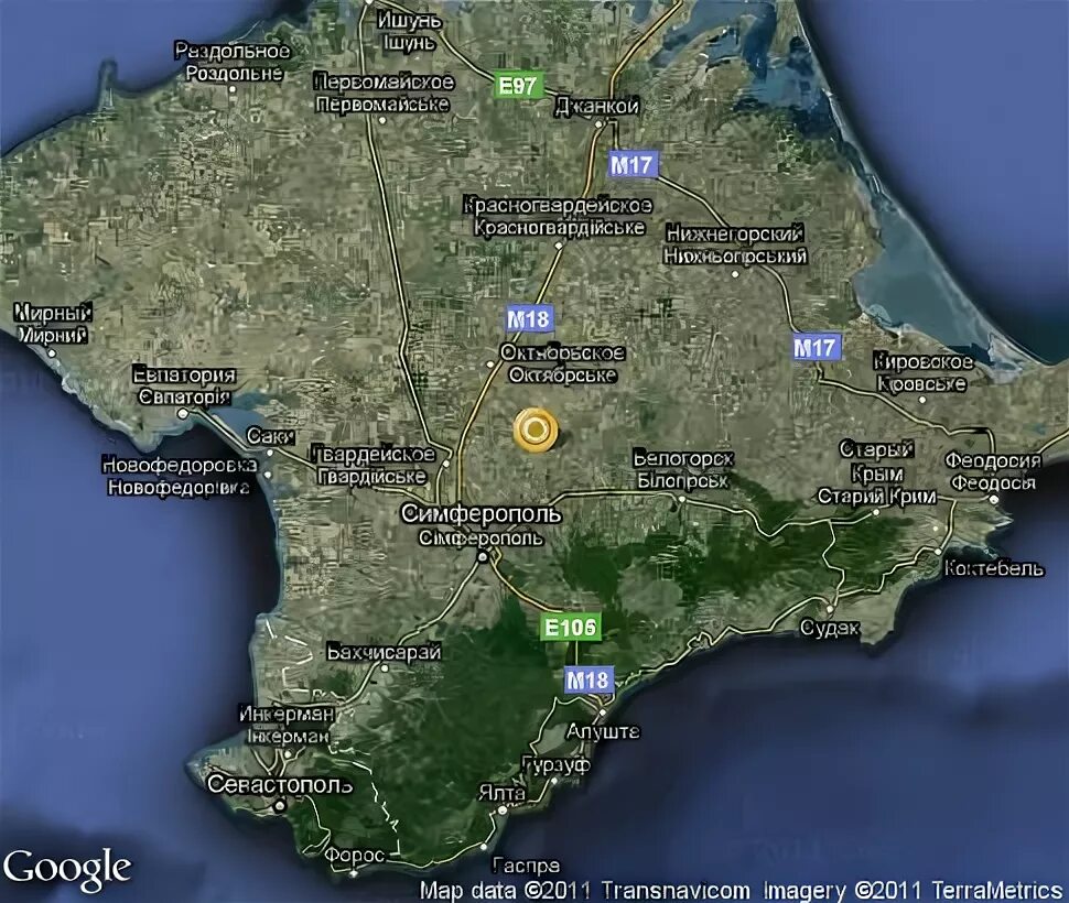 Карта спутник в реальном времени крым
