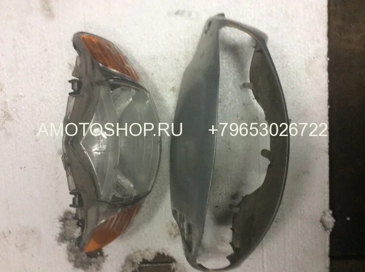 Багажник-спойлер (пластик на скутер) со стоп сигналом хонда дио 34/35 honda dio 