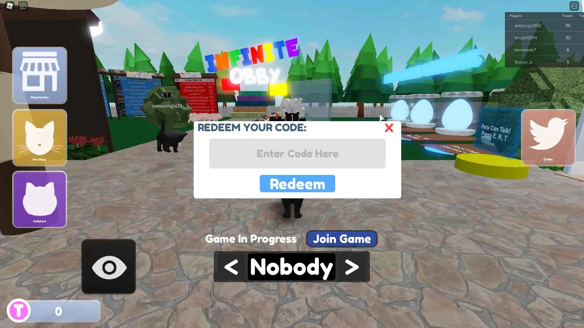 Pet catchers roblox codes