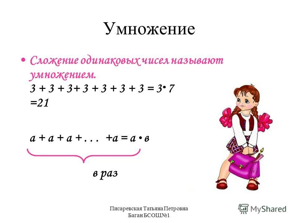 Умножение на двузначное число. Умножение на 0. Связь умножения и сложения. Правило умножения чисел 2 класс. Сложение одинаковых слагаемых.