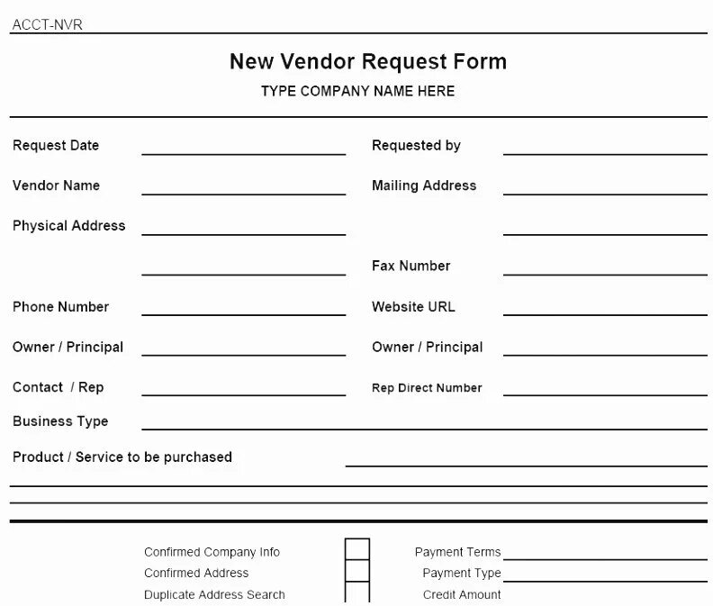 Vendor form. Request form. New request. Vendor Statement form. Only new forms