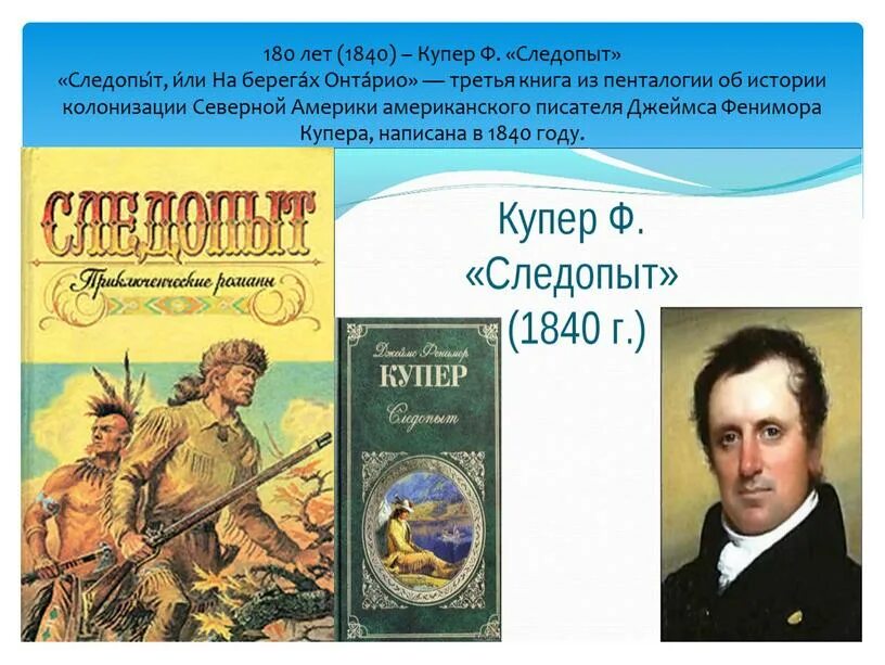 Сообщение о творчестве фенимора купера. Романы фенимора купера. следопыт книга купер.