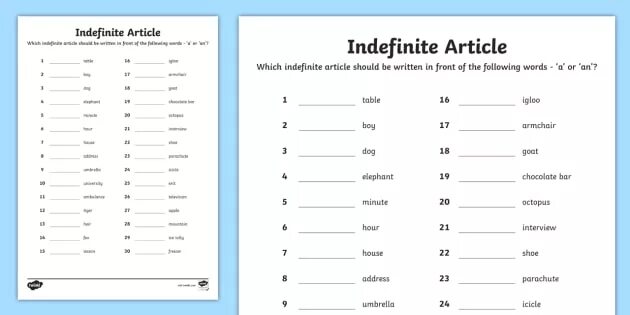 Артикли в английском языке Worksheets. Indefinite article Worksheet. The indefinite article задания. The indefinite article упражнения. This article was written