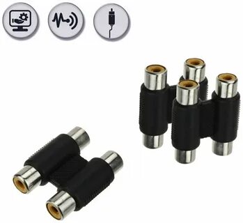 Переходник rca 2 гнездо rca
