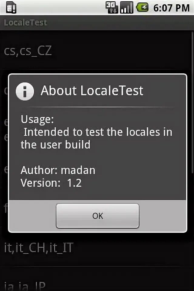 Run locale test. Run locale test