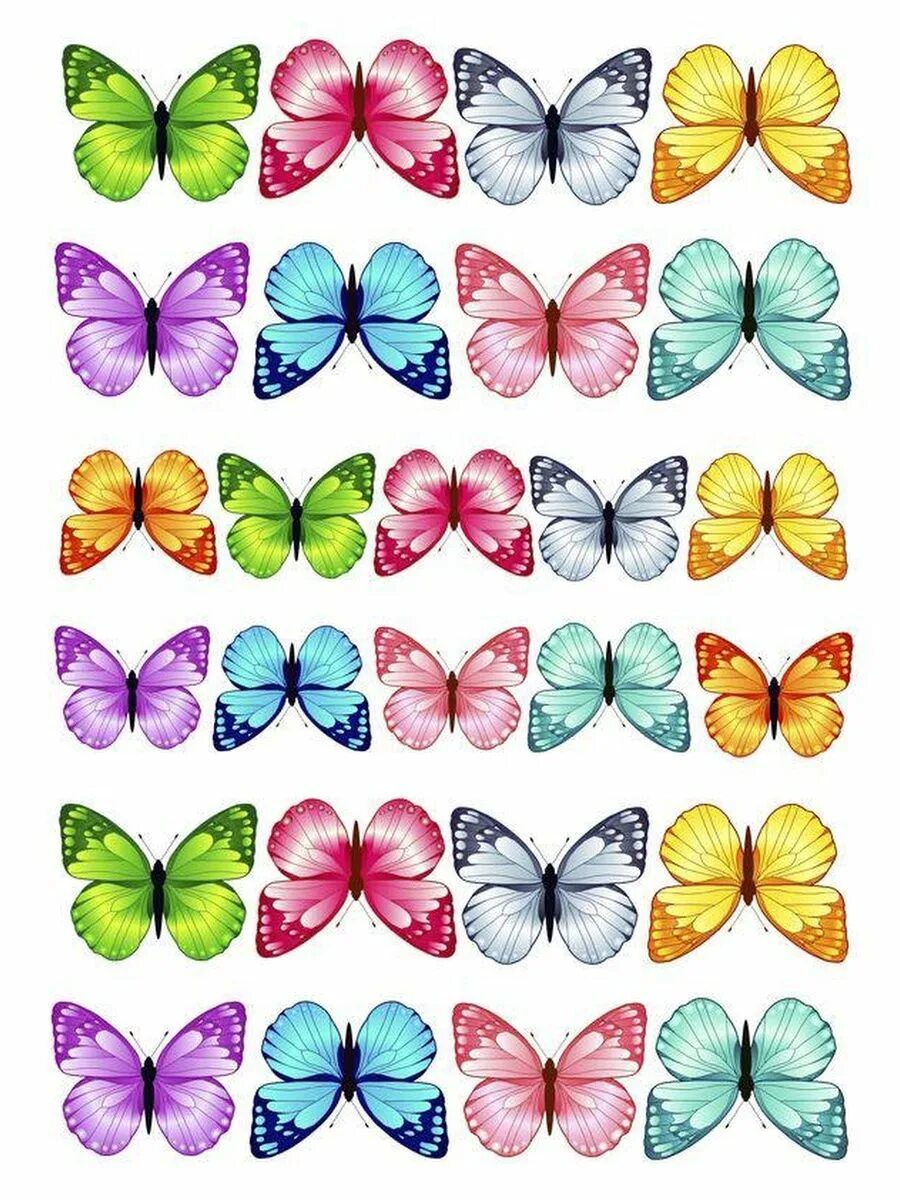 Вафельные бабочки для торта купить. Вафельные бабочки. Разноцветные бабочки. Бабочки цветные. Бабочки сахарная печать.
