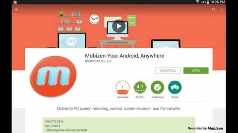 Mobizen запись экрана