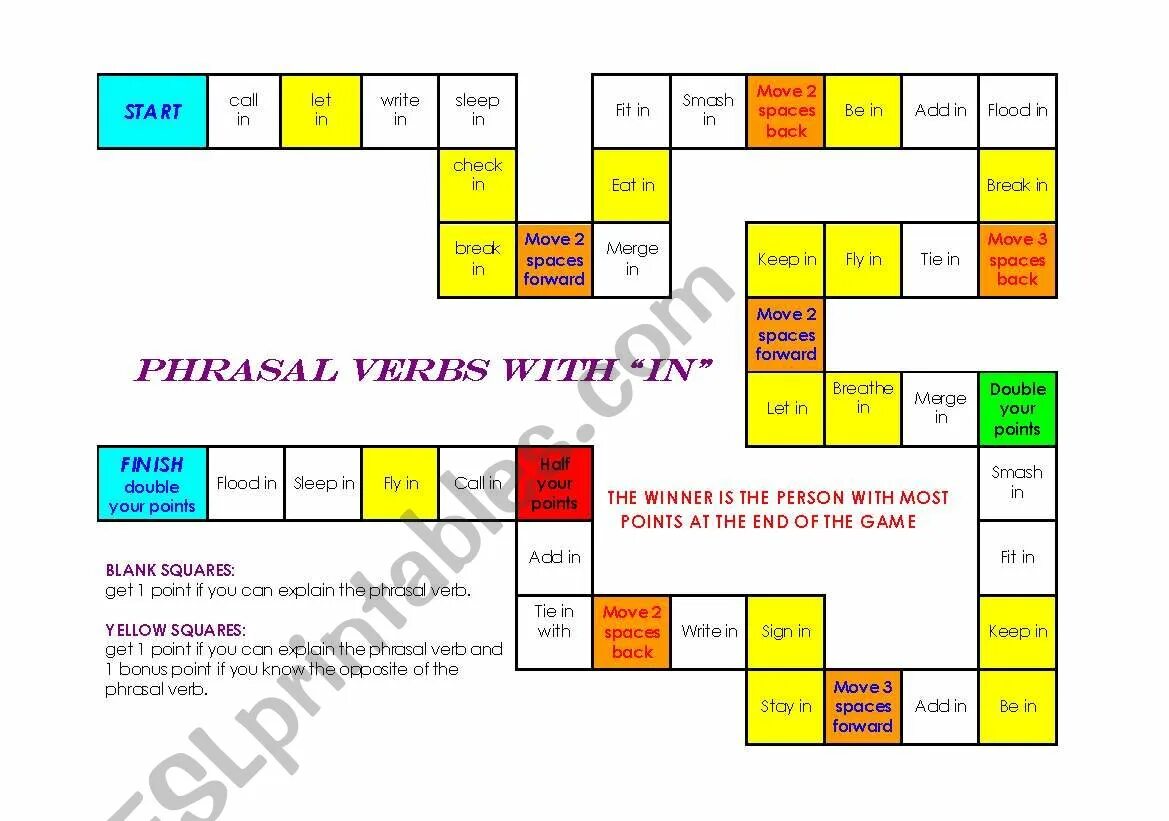 Board game verbs. Phrasal verbs board game. verbs board game.