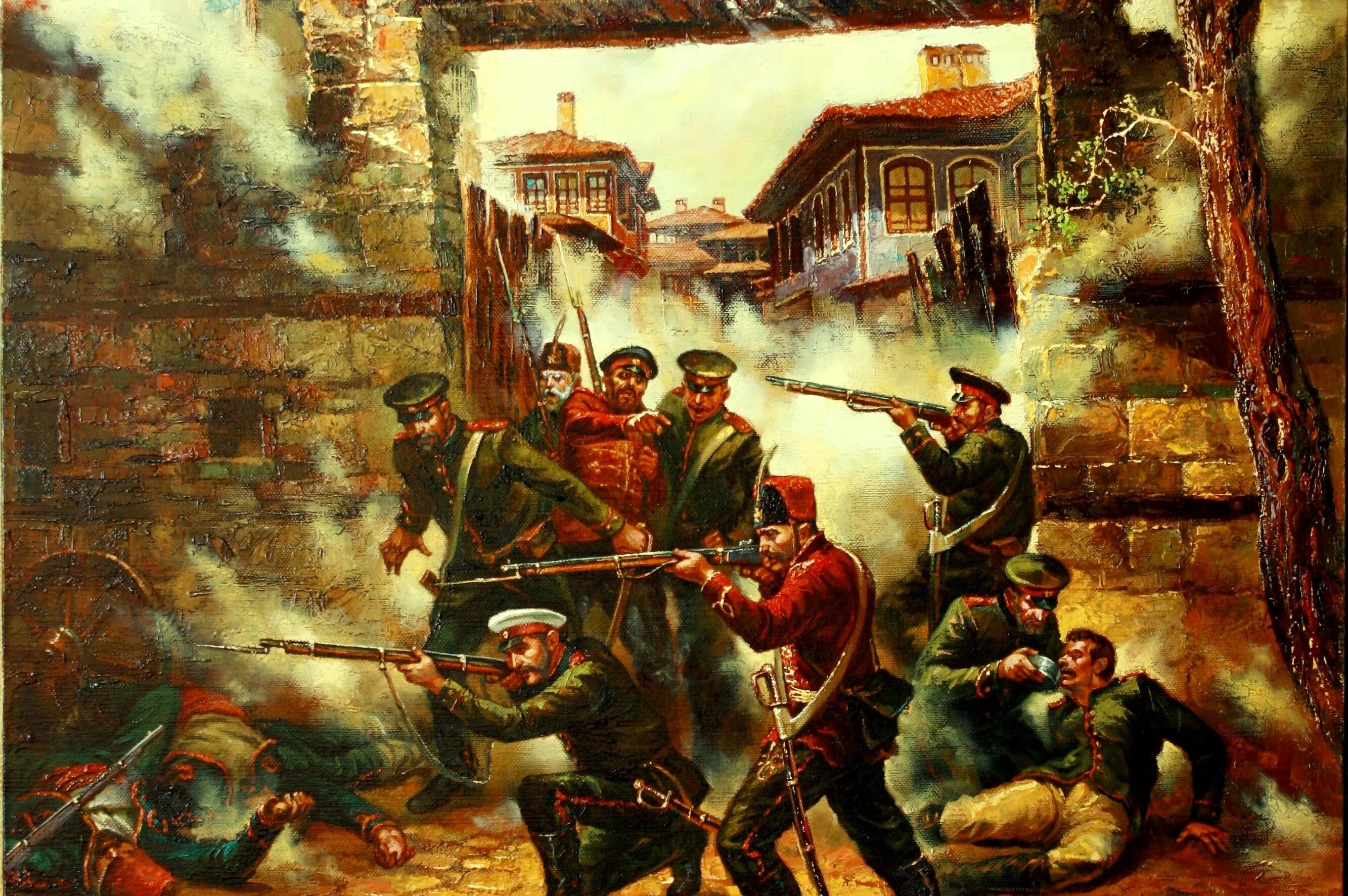 Картина боев. «Битва при Стара-Загора 22 июля 1877 года». Художник пётр Морозов.. Картина герои Шипки. Картины о русско турецко болгарской войне. Сражение за старую Загору.