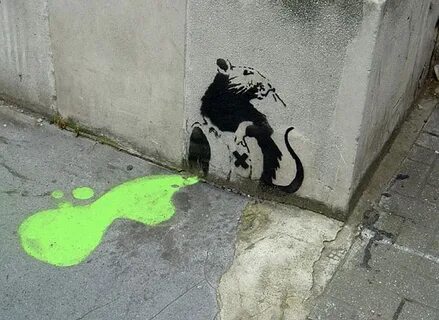 Banksy rat art