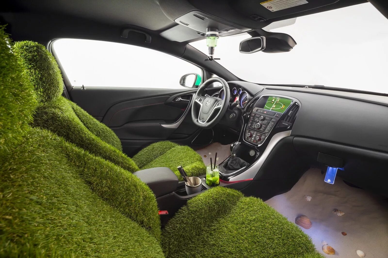 Машины точка ру. Свежесть в салоне автомобиля. Искусственный газон в салон машины. Машина с растениями. Машина на траве.