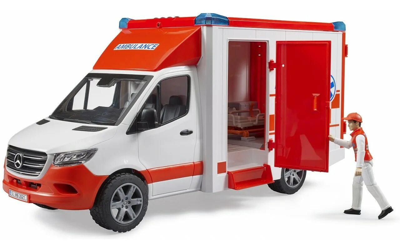 Скорая брудер. Bruder набор скорой помощи. 02536 bruder. Скорая bruder. Фургон bruder mb sprinter (02-536) с фигуркой водителя.