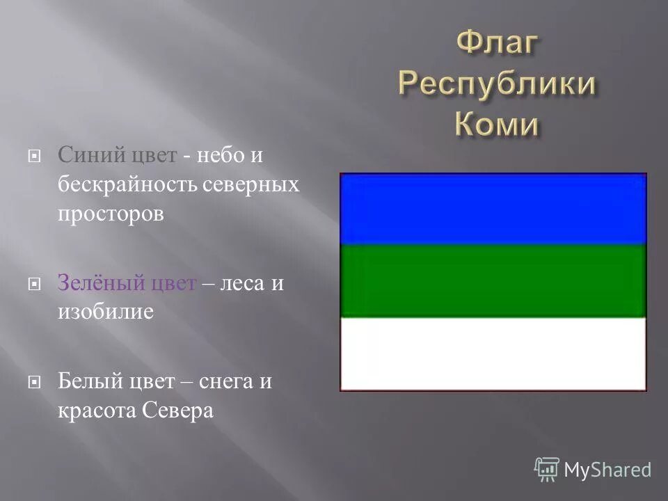 Как называется флаг зелено белый. Цвета флага Республики Коми. Флаг синий белый зелёный Республика Коми. Значение цветов флага Коми. Что обозначает флаг Республики Коми.