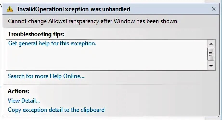 System windows markup xamlparseexception