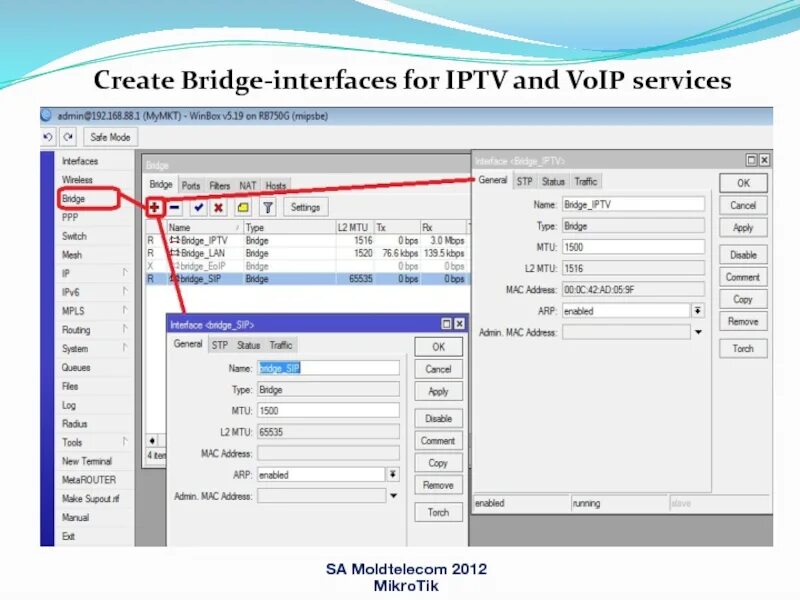 Mikrotik ROUTEROS Интерфейс. Mikrotik меню System Reboot. IP телефония микротик. Mikrotik Bridge.