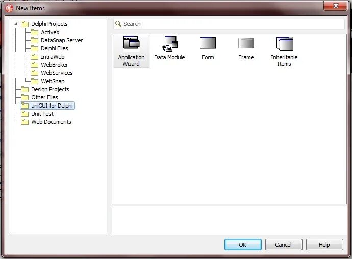 New file data. Items DELPHI. File/New/other DELPHI. DELPHI xe2. DELPHI data Module.