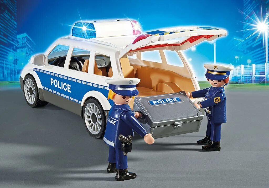 Включи полицейские машины скорые. Полицейская машина Playmobil 6920. Playmobil Полицейская машина 9236. Playmobil полиция 6920. Полицейская машина Плеймобил 6043.