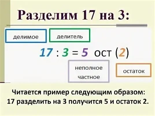 17 поделить на 3