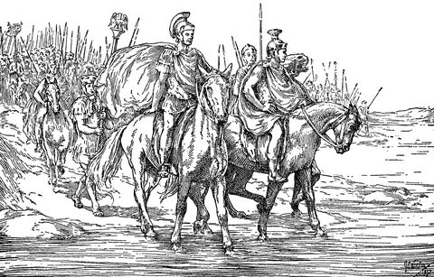 Caesar Crossing the Rubicon ClipArt ETC.
