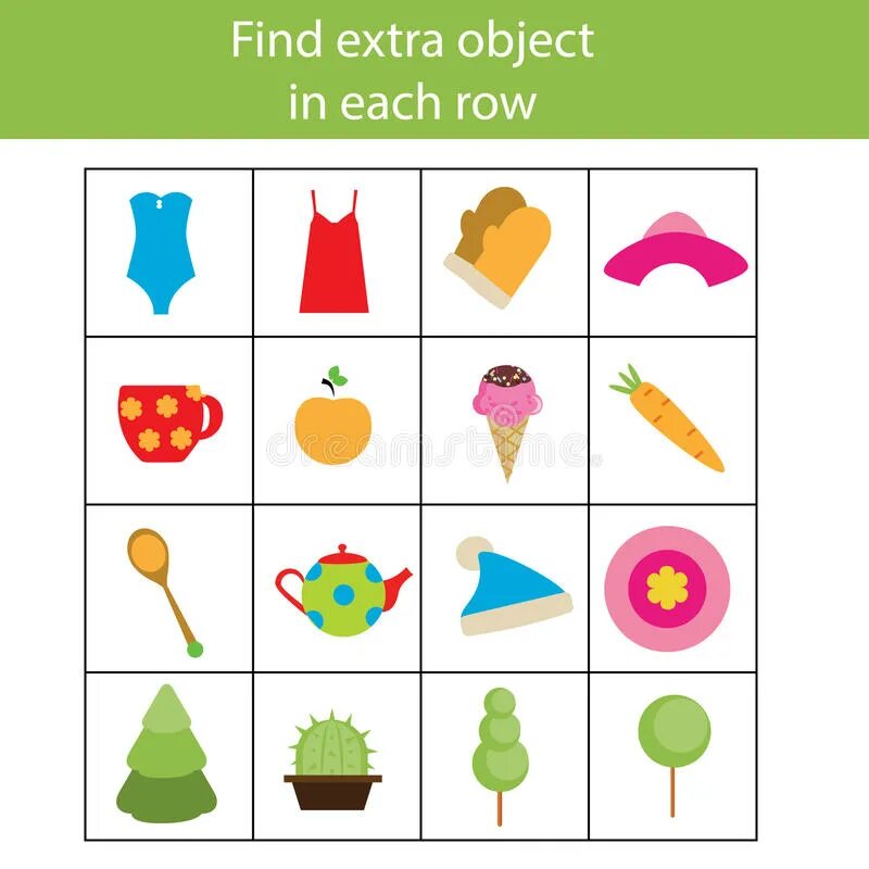 Extra objects. Find the extra. find objects in the picture. find extra picture. find extra subject.