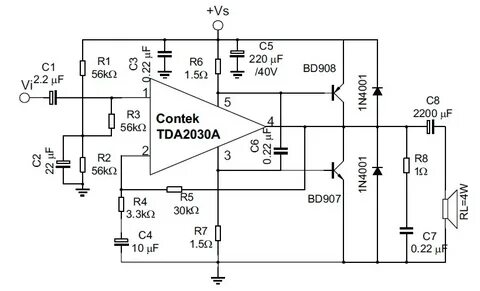 Схема усилителя 2030