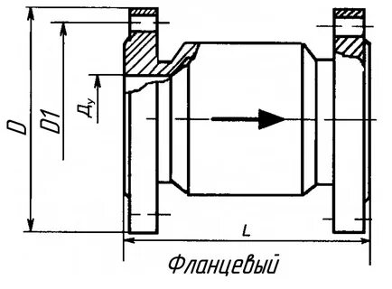 Размеры клапана фланцевого