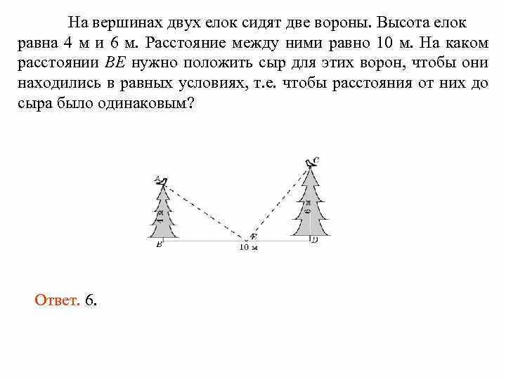 Высота елочки весной была. Миллиметр задания для 2 класса. На вершинах двух елок сидят две вороны. Высота елки. Высота елочки весной была 7.
