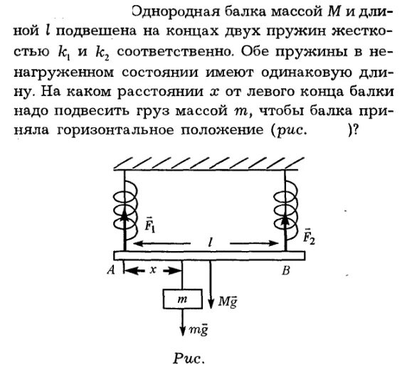 Груз массой м 75. 2 Груза на 2 пружинах. На пружине подвешен стержень. Балка на пружинах подвешена за концы двух но жесткость. Груз на двух балках.