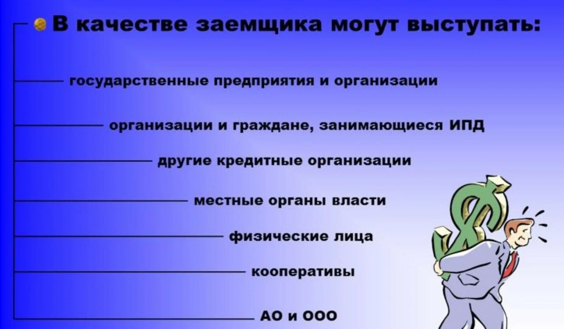 Заемщиками в кредитных отношениях могут выступать. Заёмщиками в банковском кредите выступают. Гос органы выступающие в качестве заемщика. Заемщик.