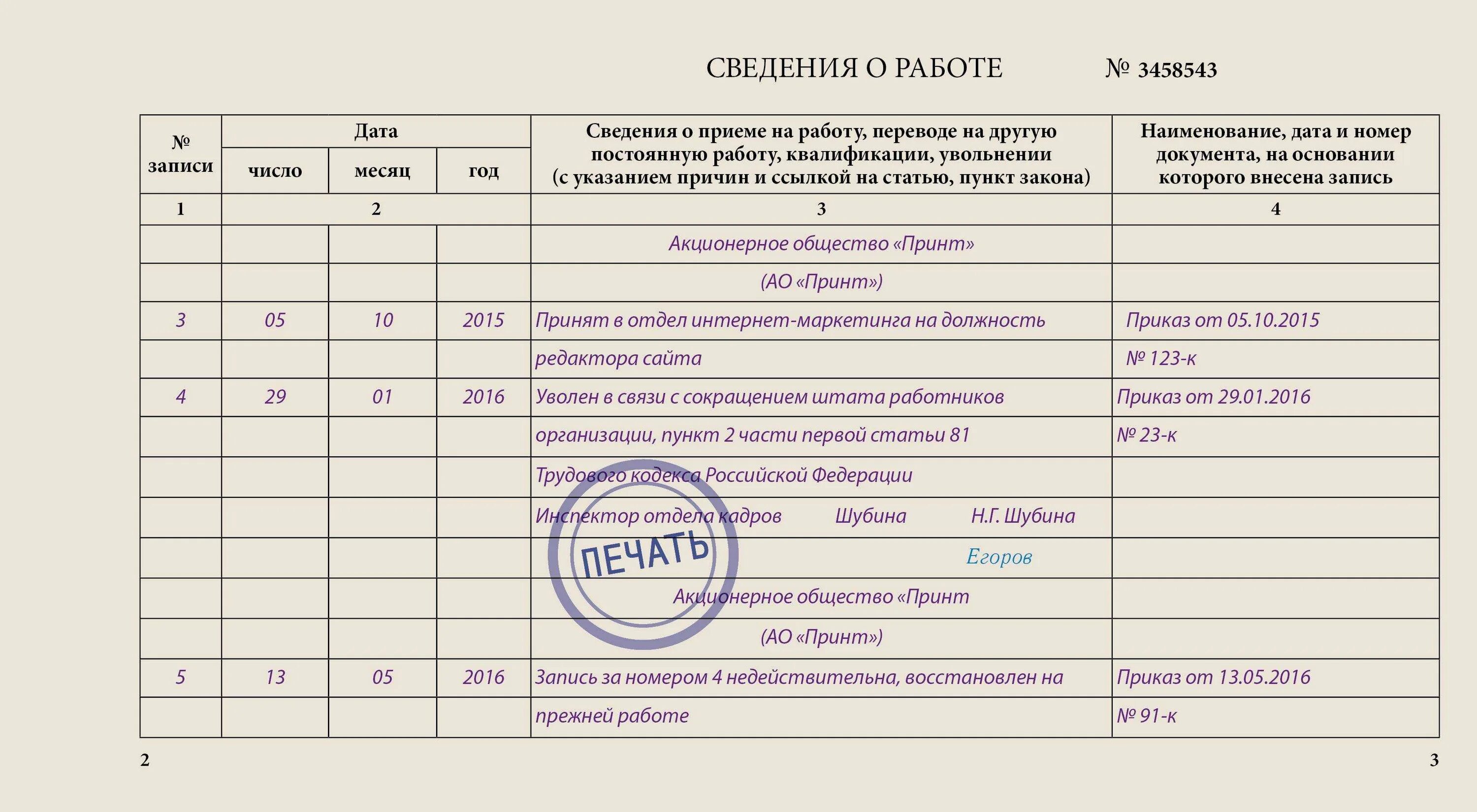 Уволили по 33 статье. Запись в трудовой. Трудовая книжка уволен. Запись в трудовой книжке. Запись в трудовой пример.