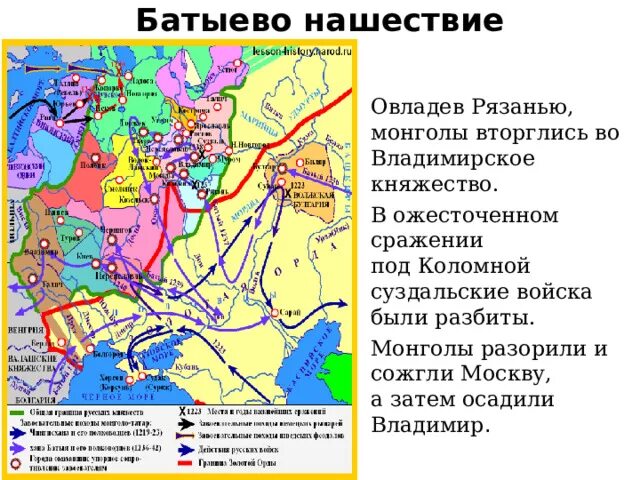 Батыево Нашествие на Русь Владимирское княжество. Батыево Нашествие на Русь карта. Батыево Нашествие на Русь 6 класс таблица. Нашествие Батыя карта.