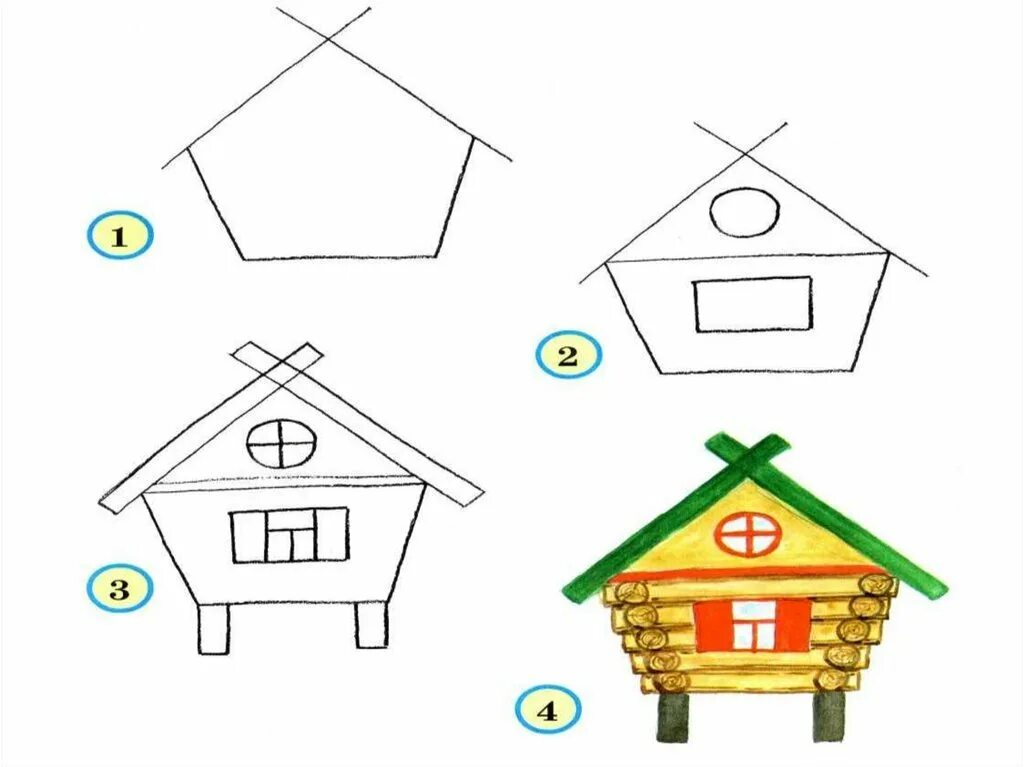 Рисование сказочный домик Теремок. Сказочный домик Теремок рисование в средней группе. Сказочные домики рисование в старшей группе. Сказочный Теремок рисование в средней группе.