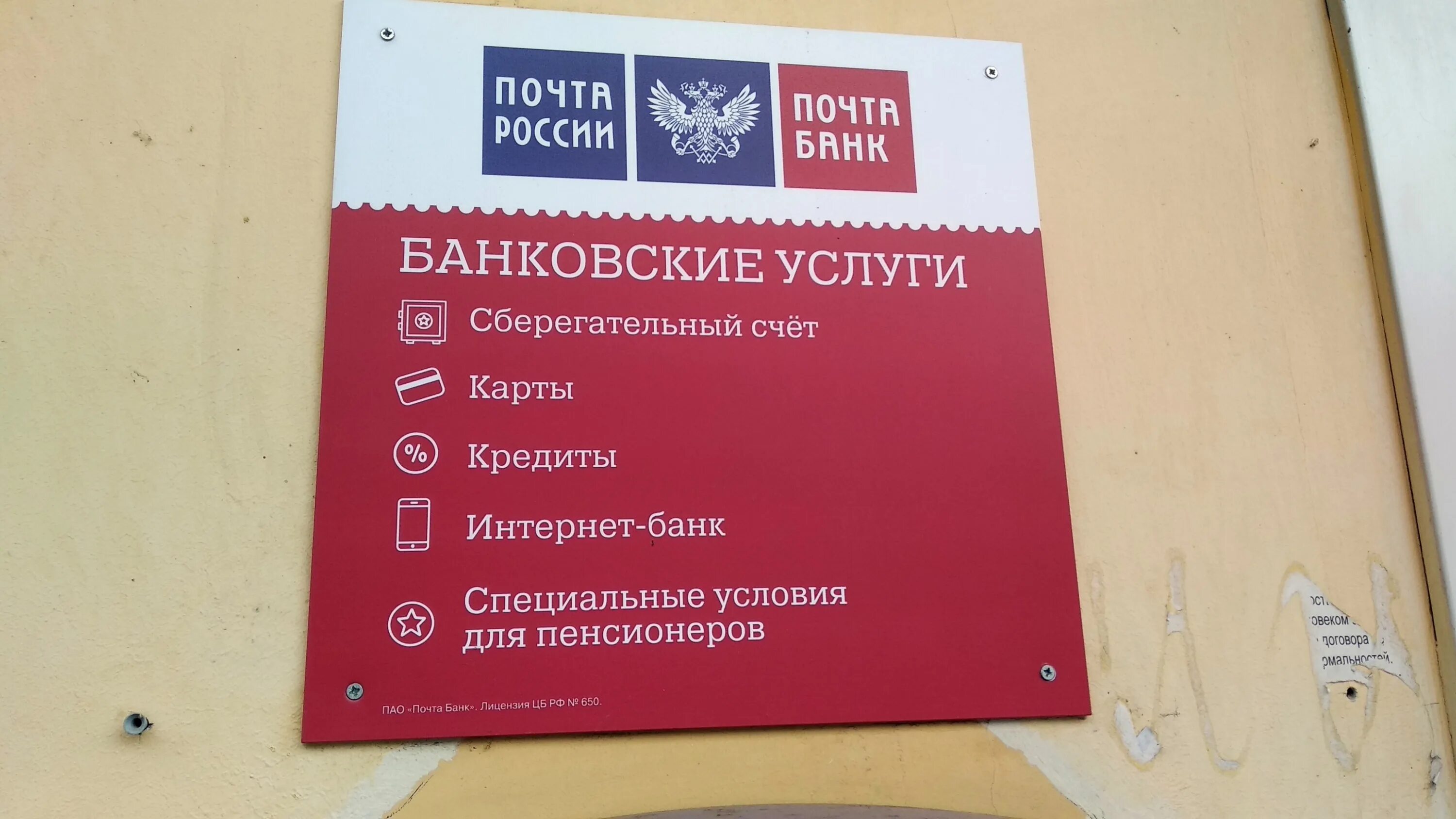 Кредитные продукты почта банка