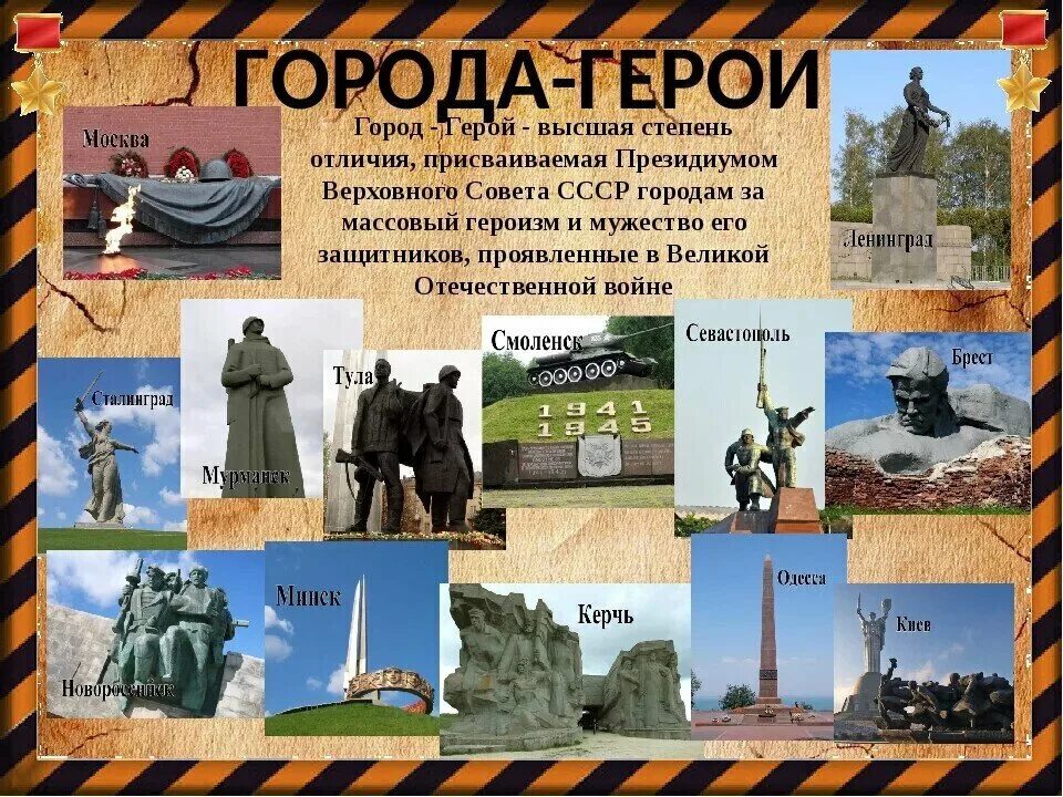 Какие города герои после войны. Города-герои Великой Отечественной войны 1941-1945 Волгоград. Города герои России ВОВ. Город героев. Гогорда герои.