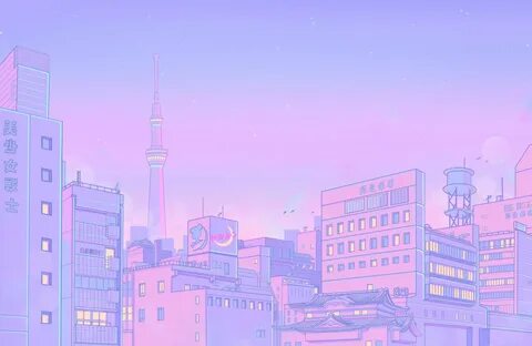 Consome Panchi on Twitter Cute desktop wallpaper, Anime scenery wallpaper, City 