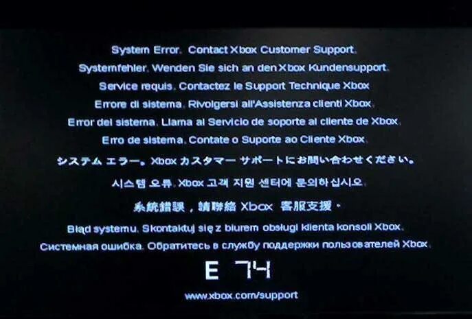 Ошибка 360. Xbox 360 e. Ошибка Xbox. Ошибка Error Xbox. E74 ошибка на Xbox 360.