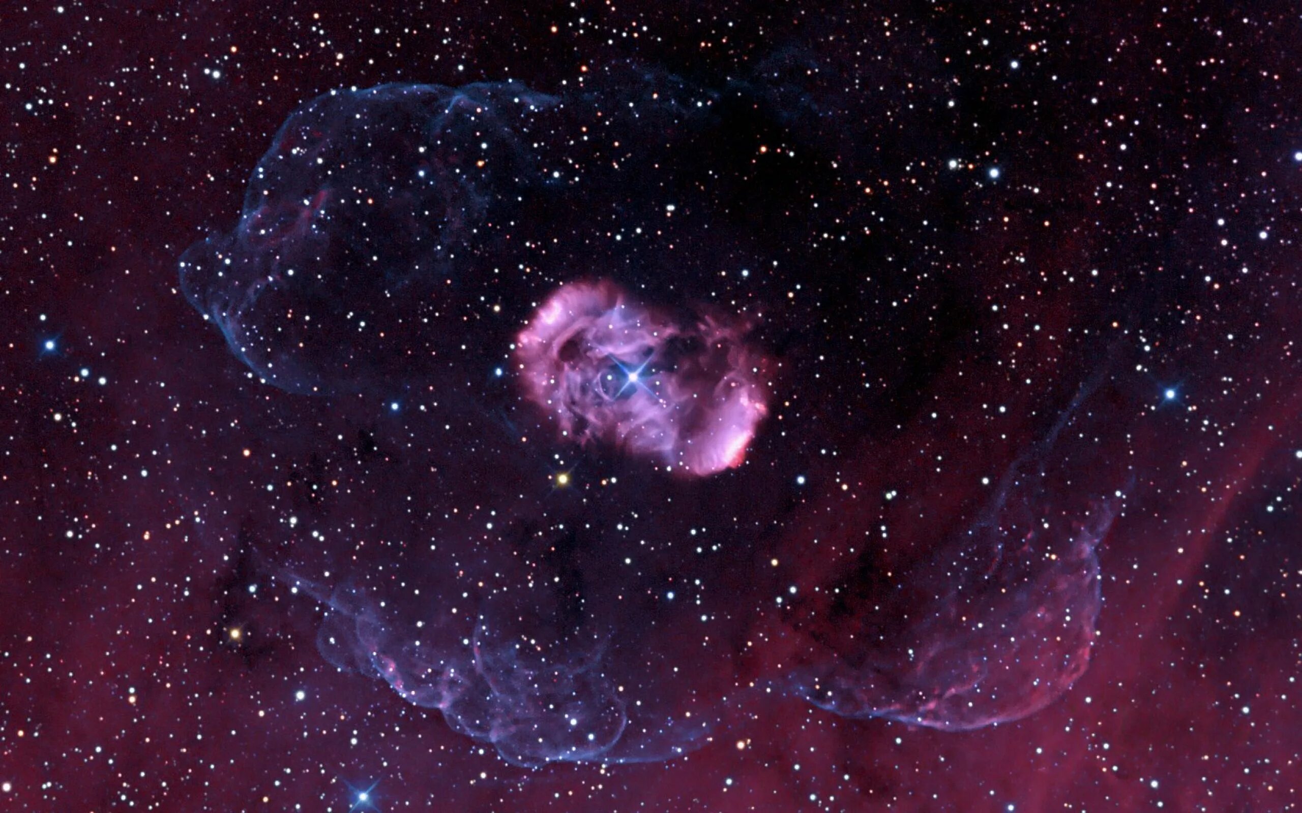 Диффузное пространство. NGC 6164. Межзвездные туманности. Эмиссионная туманность. Газовые туманности.