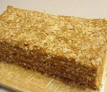 Слоеный торт со сгущенкой
