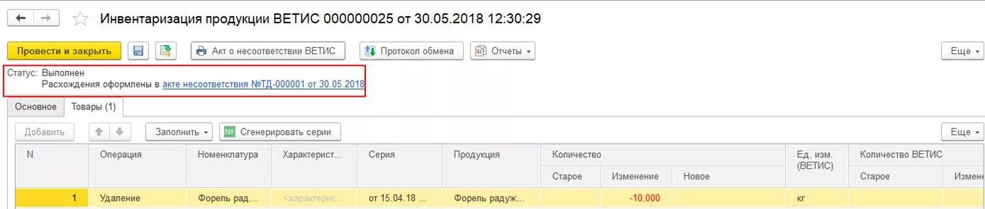 Инвентаризация erp. Инвентаризация Ветис в 1с. Акт инвентаризации в 1с. Акт расхождения в Ветис. Сумма учет в инвентаризации в 1с.