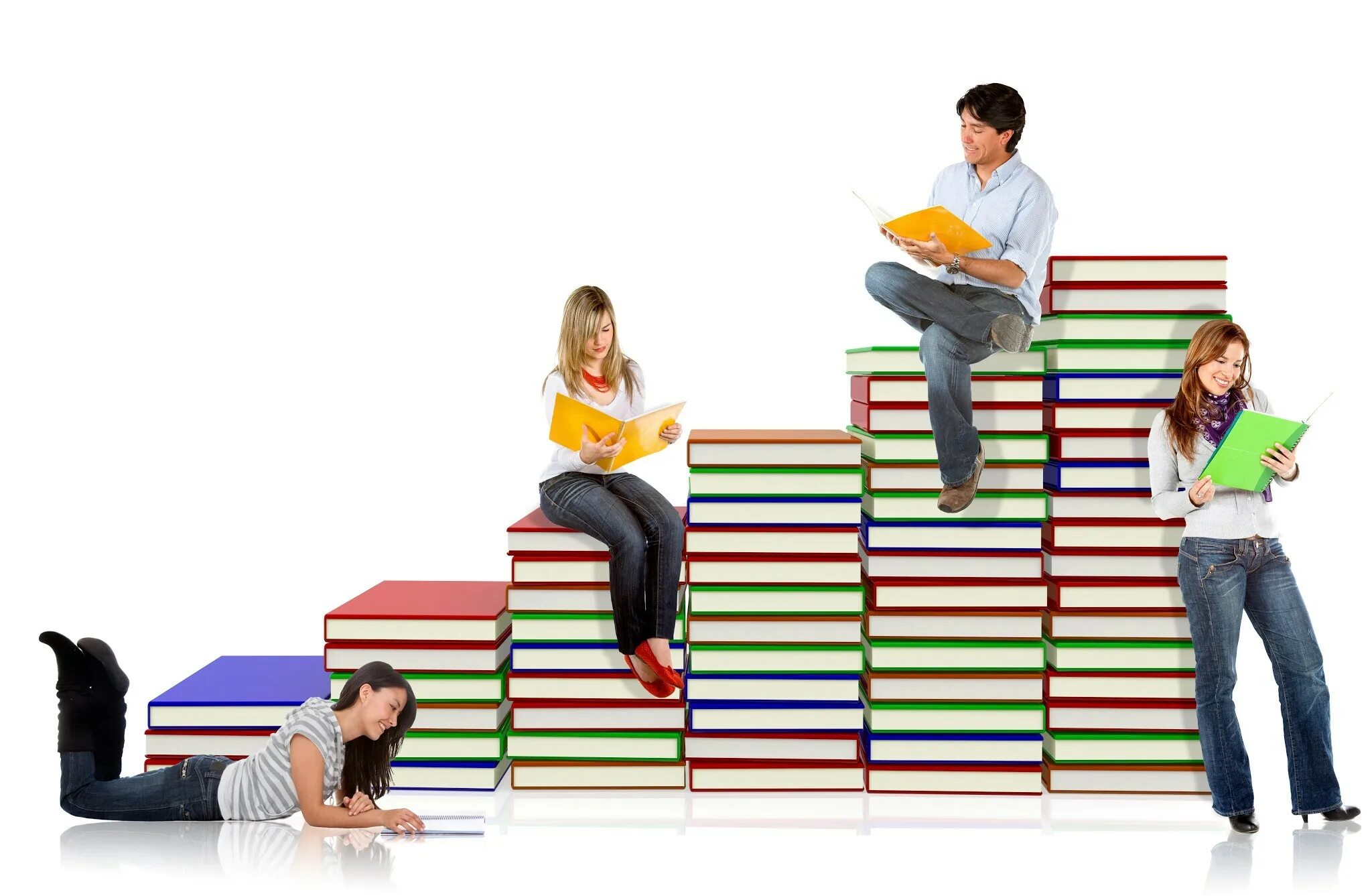 Продвинутый уровень обучения. Книга человек. Стремление к знаниям. Ступеньки к знаниям. Молодежь и книга.