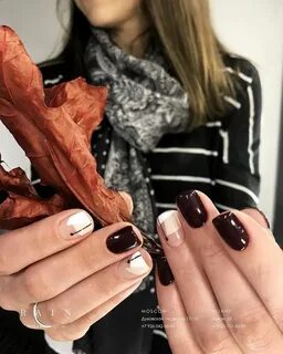 Маникюр осень разные руки