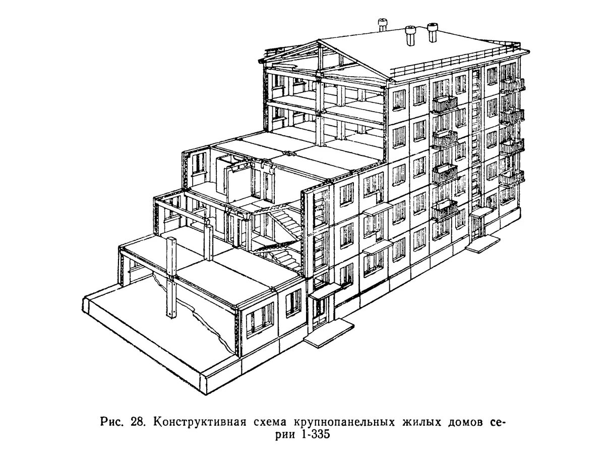 Каркасно-панельные здания 1.020.1. Панельный дом 1-335. Хрущевка 1-335. Полносборных каркасно-панельных конструкций.