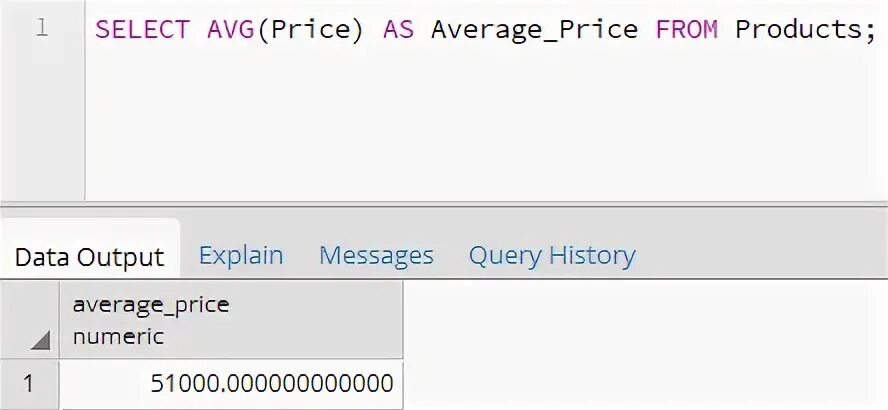 Select avg