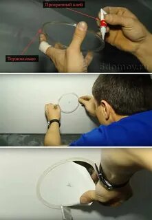 Какой клей для термоколец натяжного потолка