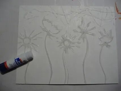 Рисунки на клею