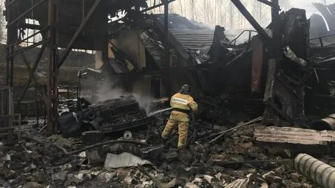 В Рязани на заводе сгорел склад пороха, здание полностью уничтожено